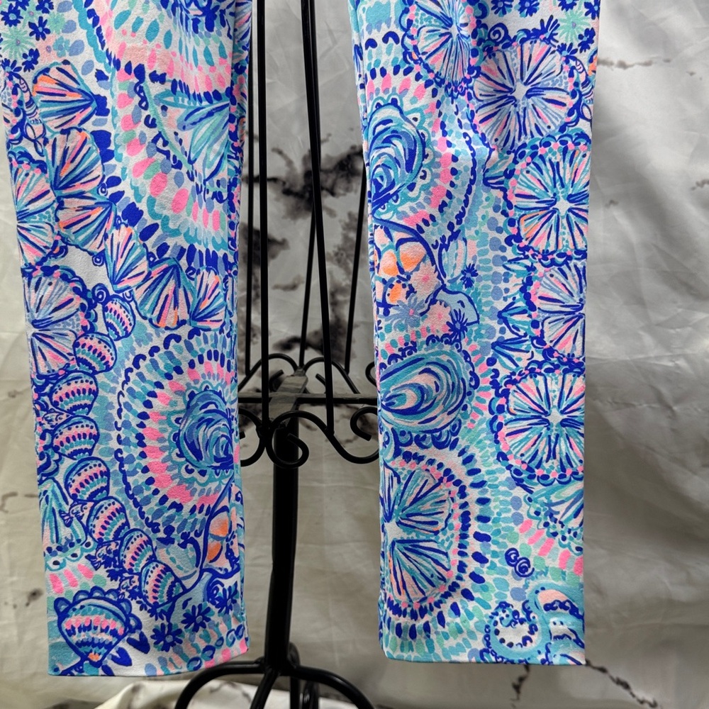 Lilly Pulitzer Luxletic Corso Pants Paisley Stretchy Cropped Ankle Pockets - Picture 4 of 12